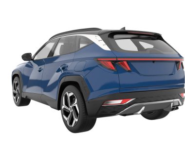 Realistic SUV isolated on white background. 3d rendering - illustration