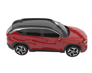 Realistic SUV isolated on white background. 3d rendering - illustration