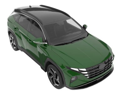 Realistic SUV isolated on white background. 3d rendering - illustration