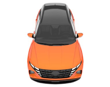 Realistic SUV isolated on white background. 3d rendering - illustration