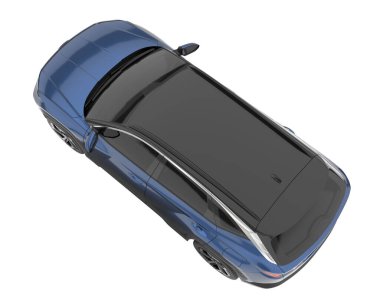 Realistic SUV isolated on white background. 3d rendering - illustration