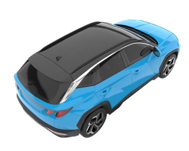 Realistic SUV isolated on white background. 3d rendering - illustration