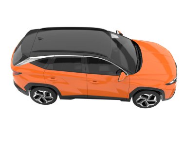 Realistic SUV isolated on white background. 3d rendering - illustration