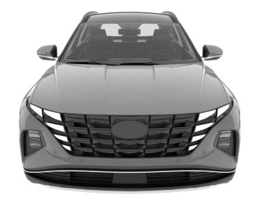 Realistic SUV isolated on white background. 3d rendering - illustration