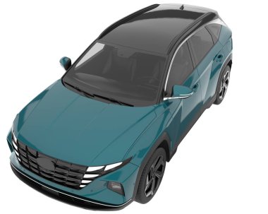 Realistic SUV isolated on white background. 3d rendering - illustration