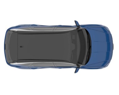 Realistic SUV isolated on white background. 3d rendering - illustration