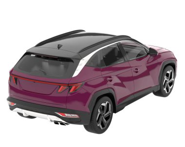 Realistic SUV isolated on white background. 3d rendering - illustration