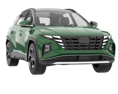 Realistic SUV isolated on white background. 3d rendering - illustration