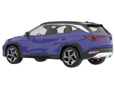 Realistic SUV isolated on white background. 3d rendering - illustration