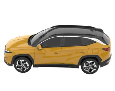 Realistic SUV isolated on white background. 3d rendering - illustration