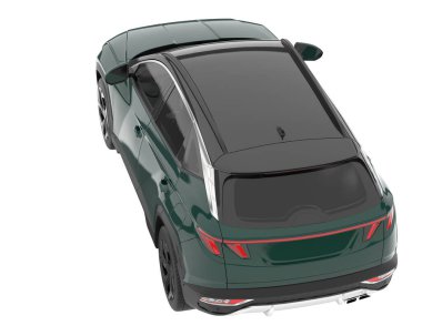 Realistic SUV isolated on white background. 3d rendering - illustration