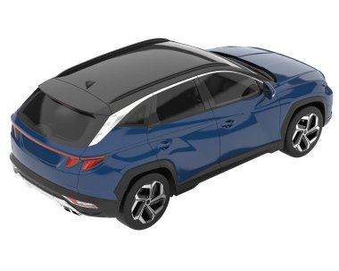 Realistic SUV isolated on white background. 3d rendering - illustration