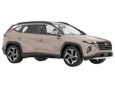 Realistic SUV isolated on white background. 3d rendering - illustration