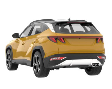 Realistic SUV isolated on white background. 3d rendering - illustration