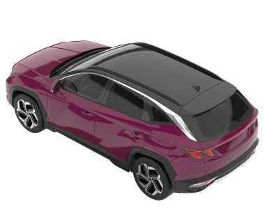 Realistic SUV isolated on white background. 3d rendering - illustration