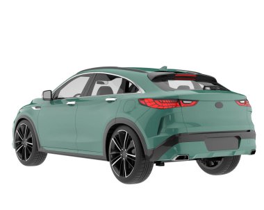 Realistic SUV isolated on white background. 3d rendering - illustration