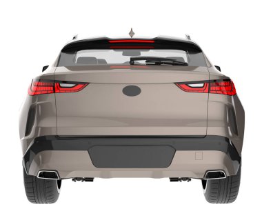 Realistic SUV isolated on white background. 3d rendering - illustration