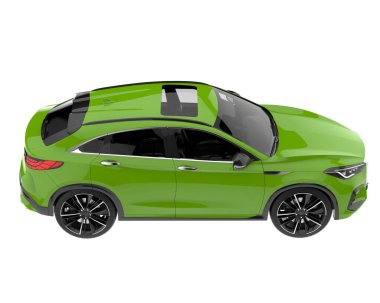 Realistic SUV isolated on white background. 3d rendering - illustration