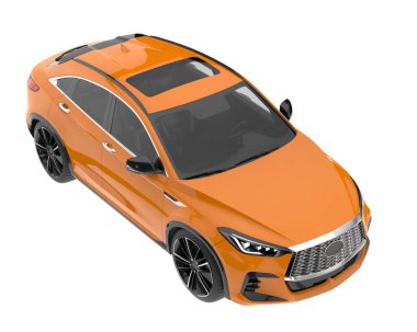 Realistic SUV isolated on white background. 3d rendering - illustration