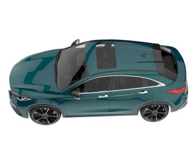 Realistic SUV isolated on white background. 3d rendering - illustration