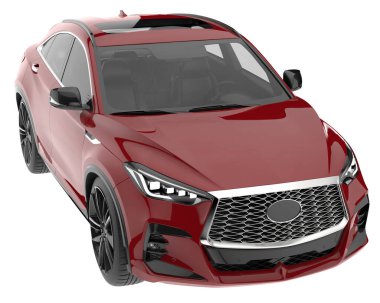 Realistic SUV isolated on white background. 3d rendering - illustration