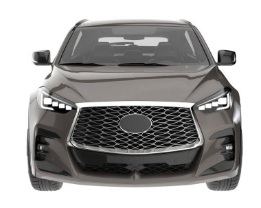 Realistic SUV isolated on white background. 3d rendering - illustration