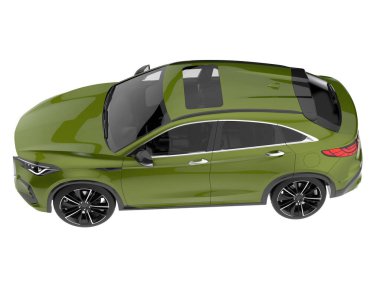 Realistic SUV isolated on white background. 3d rendering - illustration