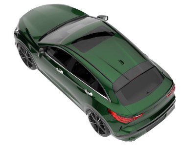Realistic SUV isolated on white background. 3d rendering - illustration
