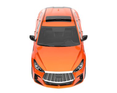 Realistic SUV isolated on white background. 3d rendering - illustration