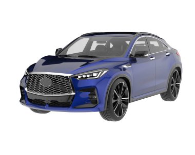 Realistic SUV isolated on white background. 3d rendering - illustration