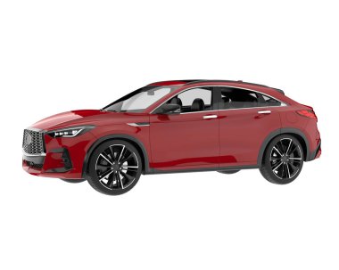 Realistic SUV isolated on white background. 3d rendering - illustration