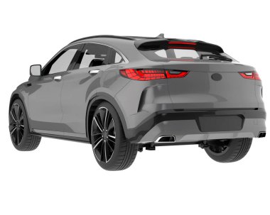 Realistic SUV isolated on white background. 3d rendering - illustration