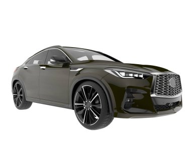 Realistic SUV isolated on white background. 3d rendering - illustration