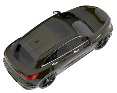 Realistic SUV isolated on white background. 3d rendering - illustration