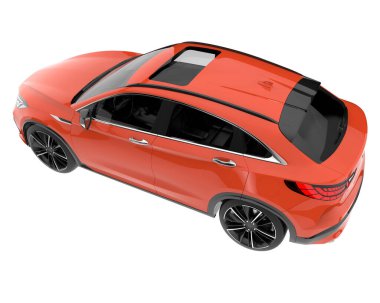 Realistic SUV isolated on white background. 3d rendering - illustration