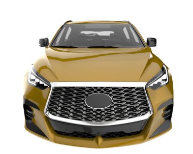 Realistic SUV isolated on white background. 3d rendering - illustration