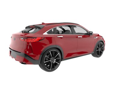 Realistic SUV isolated on white background. 3d rendering - illustration