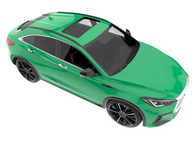 Realistic SUV isolated on white background. 3d rendering - illustration