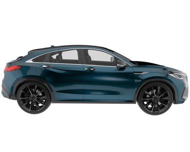 Realistic SUV isolated on white background. 3d rendering - illustration