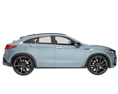 Realistic SUV isolated on white background. 3d rendering - illustration