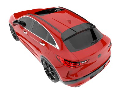 Realistic SUV isolated on white background. 3d rendering - illustration