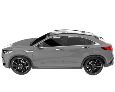 Realistic SUV isolated on white background. 3d rendering - illustration