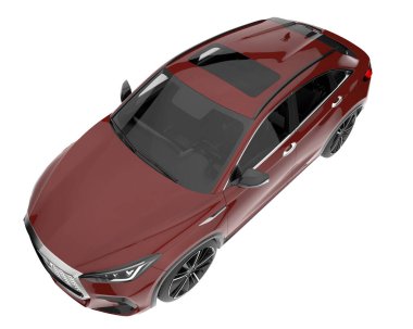 Realistic SUV isolated on white background. 3d rendering - illustration