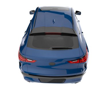 Realistic SUV isolated on white background. 3d rendering - illustration