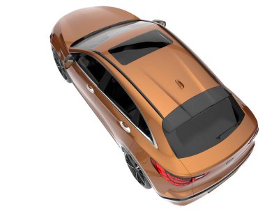 Realistic SUV isolated on white background. 3d rendering - illustration