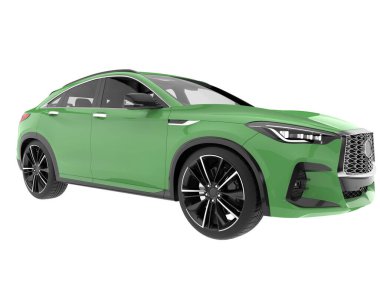 Realistic SUV isolated on white background. 3d rendering - illustration