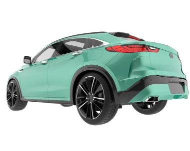 Realistic SUV isolated on white background. 3d rendering - illustration