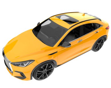 Realistic SUV isolated on white background. 3d rendering - illustration