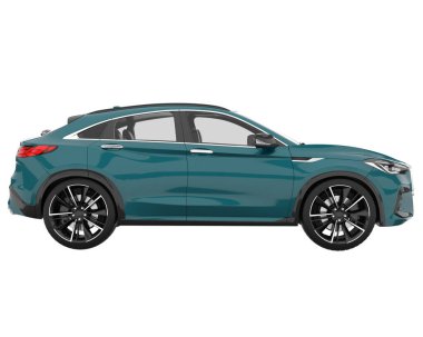 Realistic SUV isolated on white background. 3d rendering - illustration