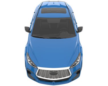 Realistic SUV isolated on white background. 3d rendering - illustration